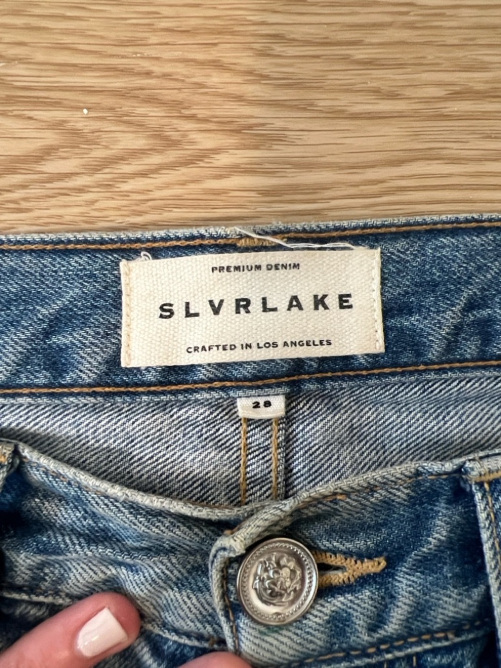 SLVRLAKE Light Wash High-Rise Straight Jeans - Picture 3 of 8